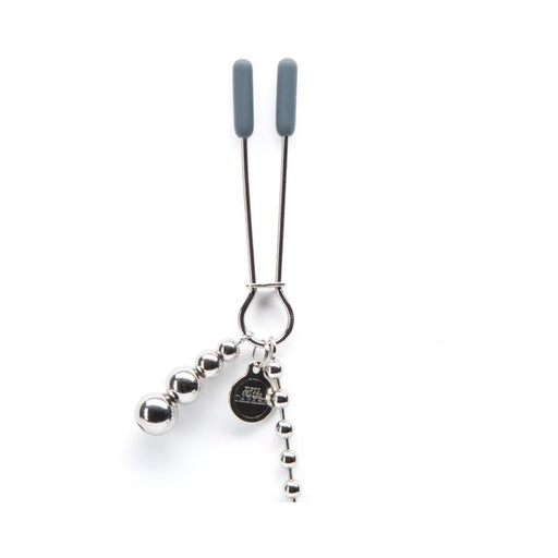 Fifty Shades Darker At My Mercy Beaded Chain Nipple Clamps | cutebutkinky.com