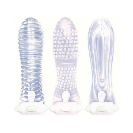 The 9's, Vibrating Sextenders, 3-pack, Nubbed, Contoured, Ribbed | cutebutkinky.com