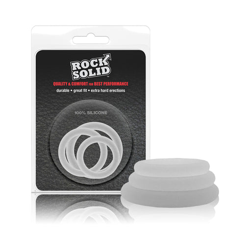 Rock Solid Gasket Translucent Silicone 3pc Set (.75",1",1.25") | cutebutkinky.com