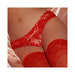 Magic Silk Timeless Elegance Lace Tanga Thong Red One Size | cutebutkinky.com