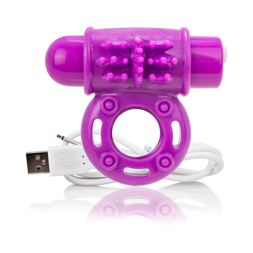 Screaming O Charged Owow Vooom Vibrating Cock Ring Purple | cutebutkinky.com
