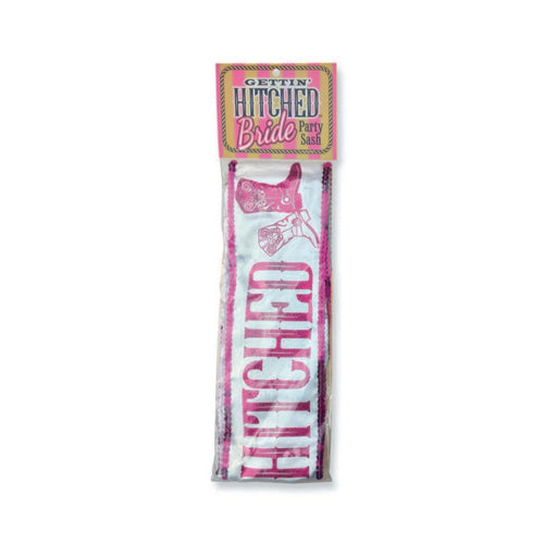 Gettin Hitched Bride Party Sash | cutebutkinky.com