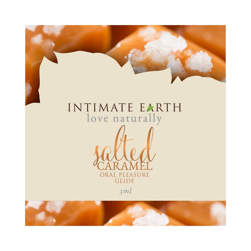 Intimate Earth Salted Caramel Flavored Glide Foil .10oz | cutebutkinky.com