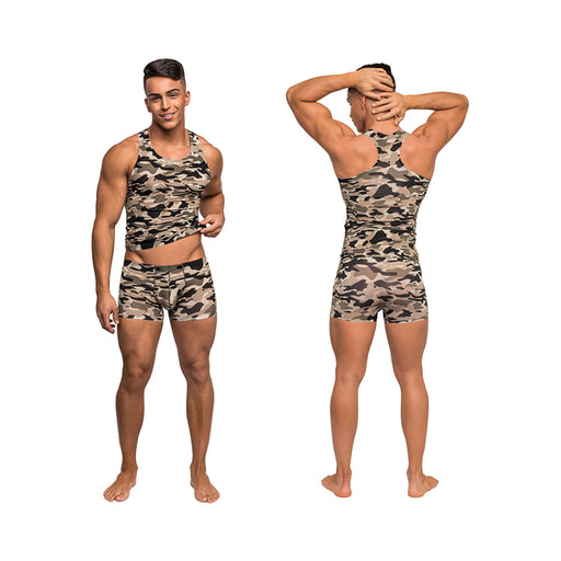Male Power Commando Tank Top Camo Medium | cutebutkinky.com