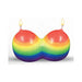 Jumbo Boobie Rainbow Candle | cutebutkinky.com