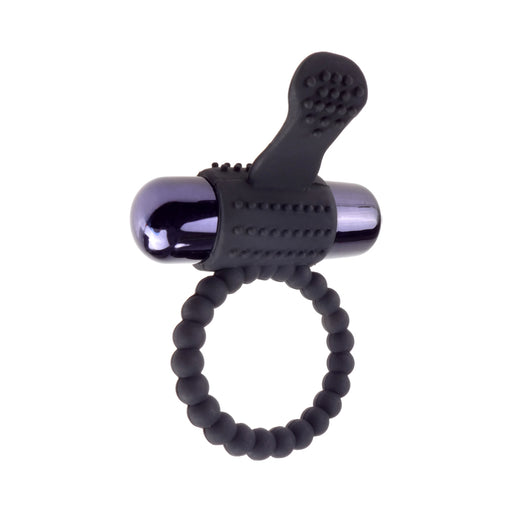 Fantasy C Ringz Vibrating Silicone Super Ring Black | cutebutkinky.com