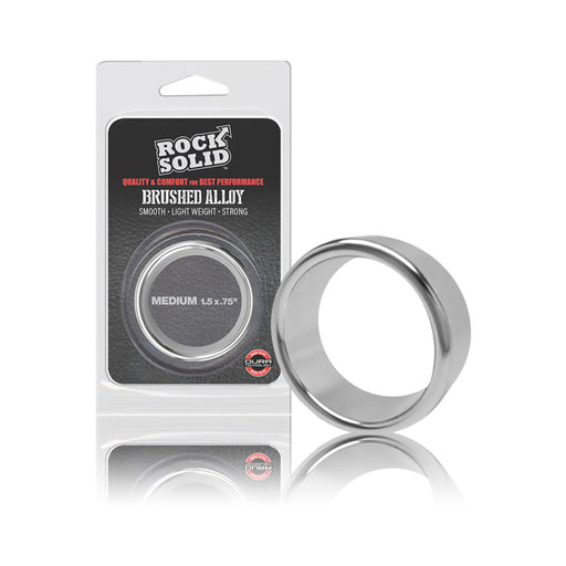 Rock Solid Brushed Alloy Medium (1.5in X .75in) Silver | cutebutkinky.com