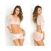 2pc Quarter Crochet Net Bodystocking White O/s | cutebutkinky.com