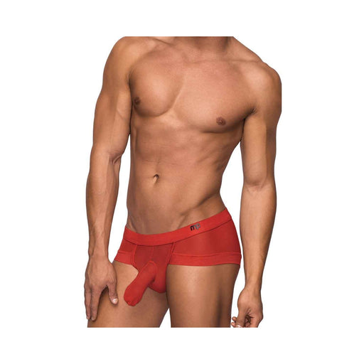 Male Power Hoser Micro Mini Hose Short Red Med | cutebutkinky.com