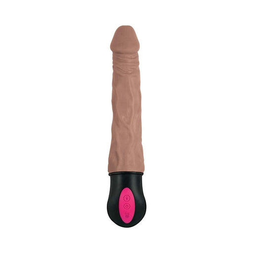 Natural Realskin Hot Cock #1 Fully Bendable 12 Function Usb Cord Included Waterproof Brown | cutebutkinky.com