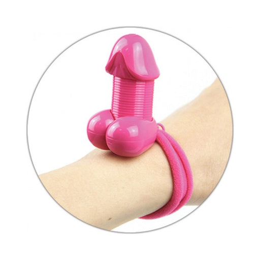 Pecker Lastick Hair Tie Pink | cutebutkinky.com