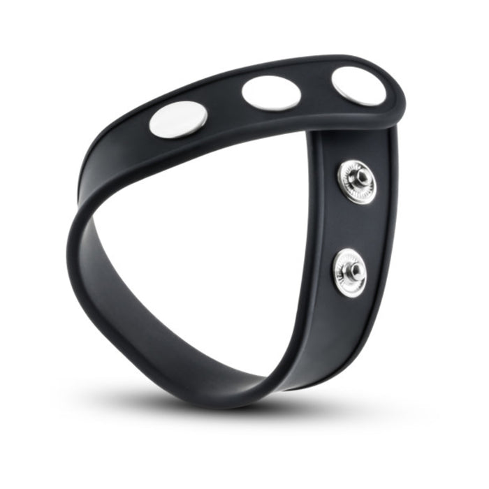 Performance - Vs5 - Silicone 3-snap Cock Strap - Black | cutebutkinky.com