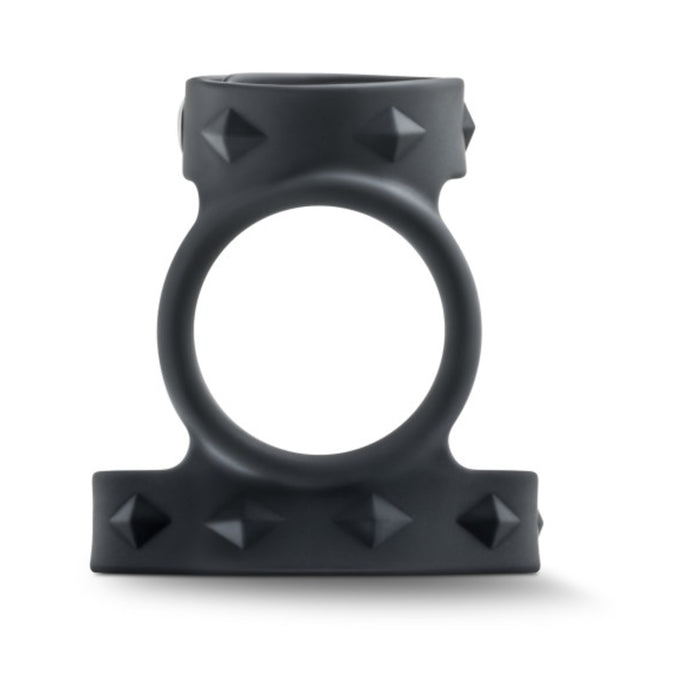 Performance - Vs8 - Silicone Double Cock & Ball Strap - Black | cutebutkinky.com