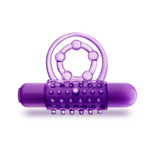 Play With Me - The Player - Vibrating Double Strap Cockring - Purple | cutebutkinky.com