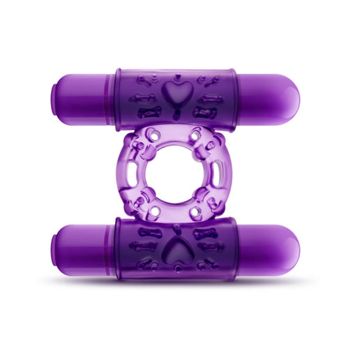 Play With Me - Double Play - Dual Vibrating Cockring - Purple | cutebutkinky.com
