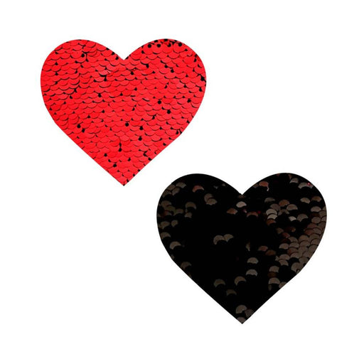 Neva Nude Pasty Heart Sequins Red To Black | cutebutkinky.com