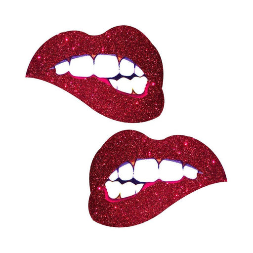 Neva Nude Pasty Bite Me Lips Glitter Red | cutebutkinky.com
