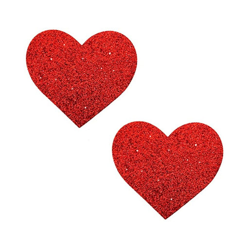 Neva Nude Pasty Hearts Glitter Red | cutebutkinky.com