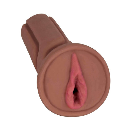 Mistress Bioskin Vibrating Stroker With Pubic Bone 1 Speed Bullet Cece Chocolate | cutebutkinky.com