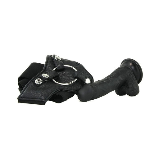 Ouch! Realistic - 7 Inch - Strap-on - Black | cutebutkinky.com