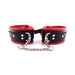 Rouge Padded Ankle Cuff Black/red | cutebutkinky.com