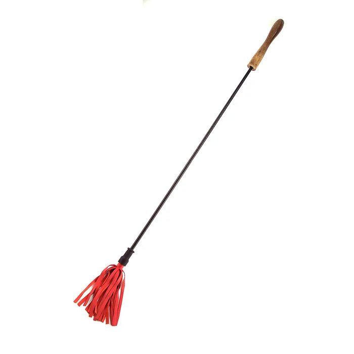 Rouge Wooden Handle Riding Crop Red | cutebutkinky.com