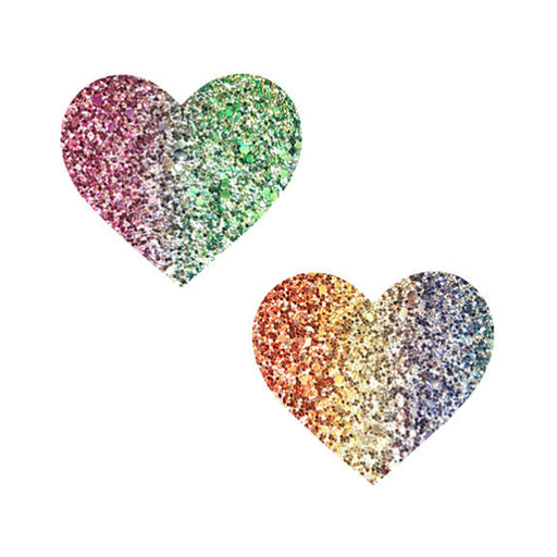 Neva Nude Pasty Heart Glitter Multicolor | cutebutkinky.com