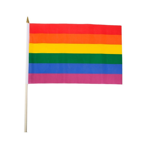 Gaysentials Rainbow Stick Flag 4in X 6in | cutebutkinky.com