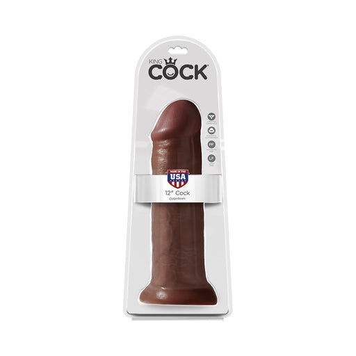 King Cock 12in Cock Brown | cutebutkinky.com