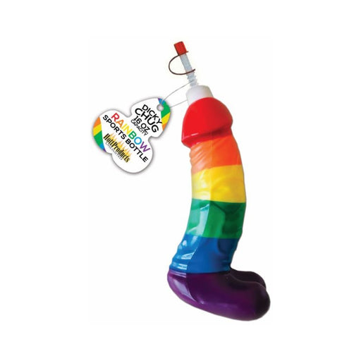 Rainbow Dicky Chug Sports Bottle | cutebutkinky.com