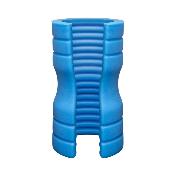 Optimale Truskyn Silicone Stroker Ribbed Blue | cutebutkinky.com