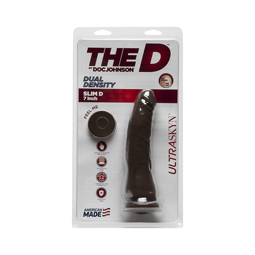 The D Thin D 7 inches Dual Density Brown Dildo | cutebutkinky.com