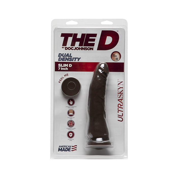 The D Thin D 7 inches Dual Density Brown Dildo | cutebutkinky.com