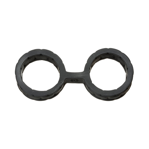 Japanese Bondage Silicone Cuffs Large Black | cutebutkinky.com