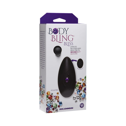 Body Bling Clit Caress Mini-vibe In Second Skin Silicone Purple | cutebutkinky.com