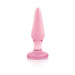 Crystal Glass Tapered Butt Plug Small Pink | cutebutkinky.com