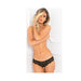 Rene Rofe Come Undone Crotchless Panty Black S/M | cutebutkinky.com