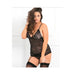 Lace Time Garter Chemise Set Black 1x/2x | cutebutkinky.com