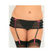 Rene Rofe Crotchless Garter Thong Black 3X/4X | cutebutkinky.com