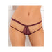 Rene Rofe Dive Deep Open Back Panty Burgundy S/M | cutebutkinky.com