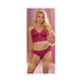 Magic Silk Cranberrycrush Bra & Crotchless Panty Cra L/xl | cutebutkinky.com