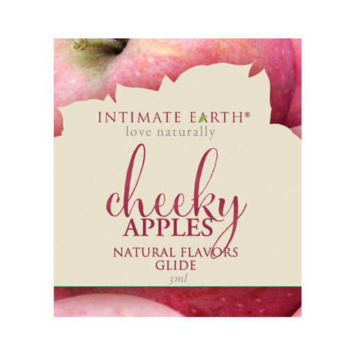 Intimate Earth Natural Flavor Glide Cheeky Apples .1oz | cutebutkinky.com