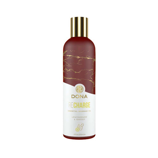 Dona Essential Massage Oil Recharge Lemongrass & Ginger | cutebutkinky.com