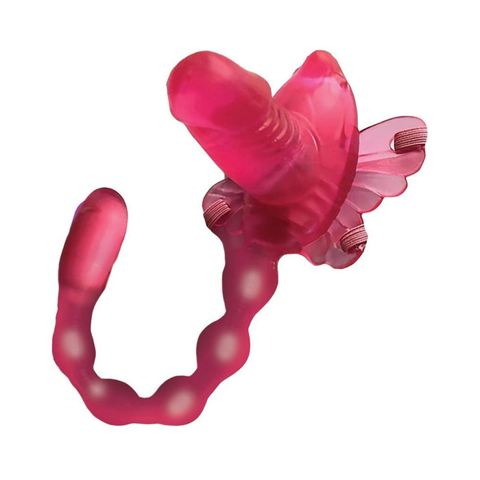 Wet Dreams Butterfly Baller Sex Harness With Dildo And Dual Motors