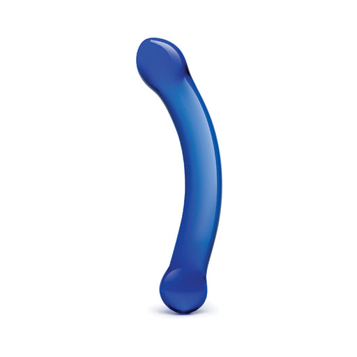 Glas 6 inches Curved Glass G-Spot Dildo Blue | cutebutkinky.com