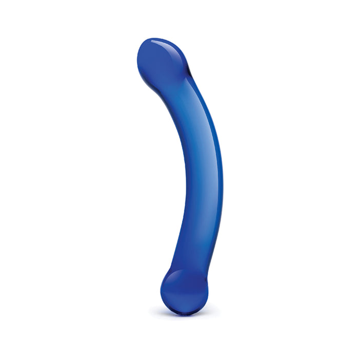 Glas 6 inches Curved Glass G-Spot Dildo Blue | cutebutkinky.com