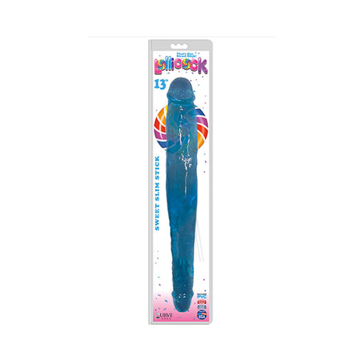 Lollicock 13 inches Sweet Slim Stick Double Dildo Blue | cutebutkinky.com