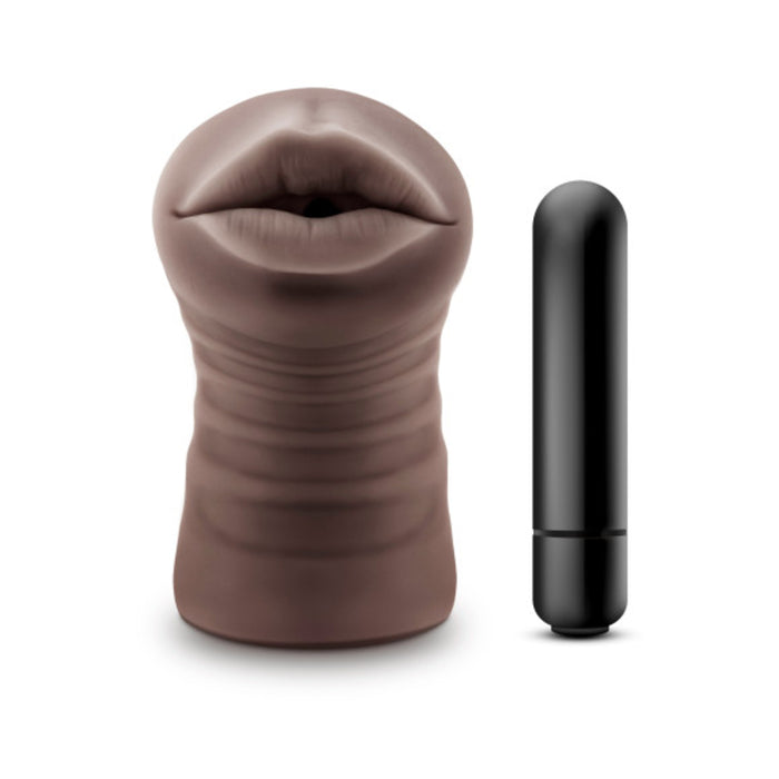 Hot Chocolate Heather Brown Mouth Stroker | cutebutkinky.com