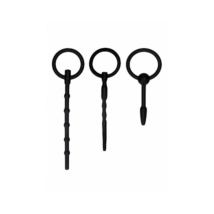 Ouch! Urethral Sounding Plug Set - Black | cutebutkinky.com