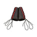 Sportsheets Saffron Gauntlet Cuffs Black Red | cutebutkinky.com